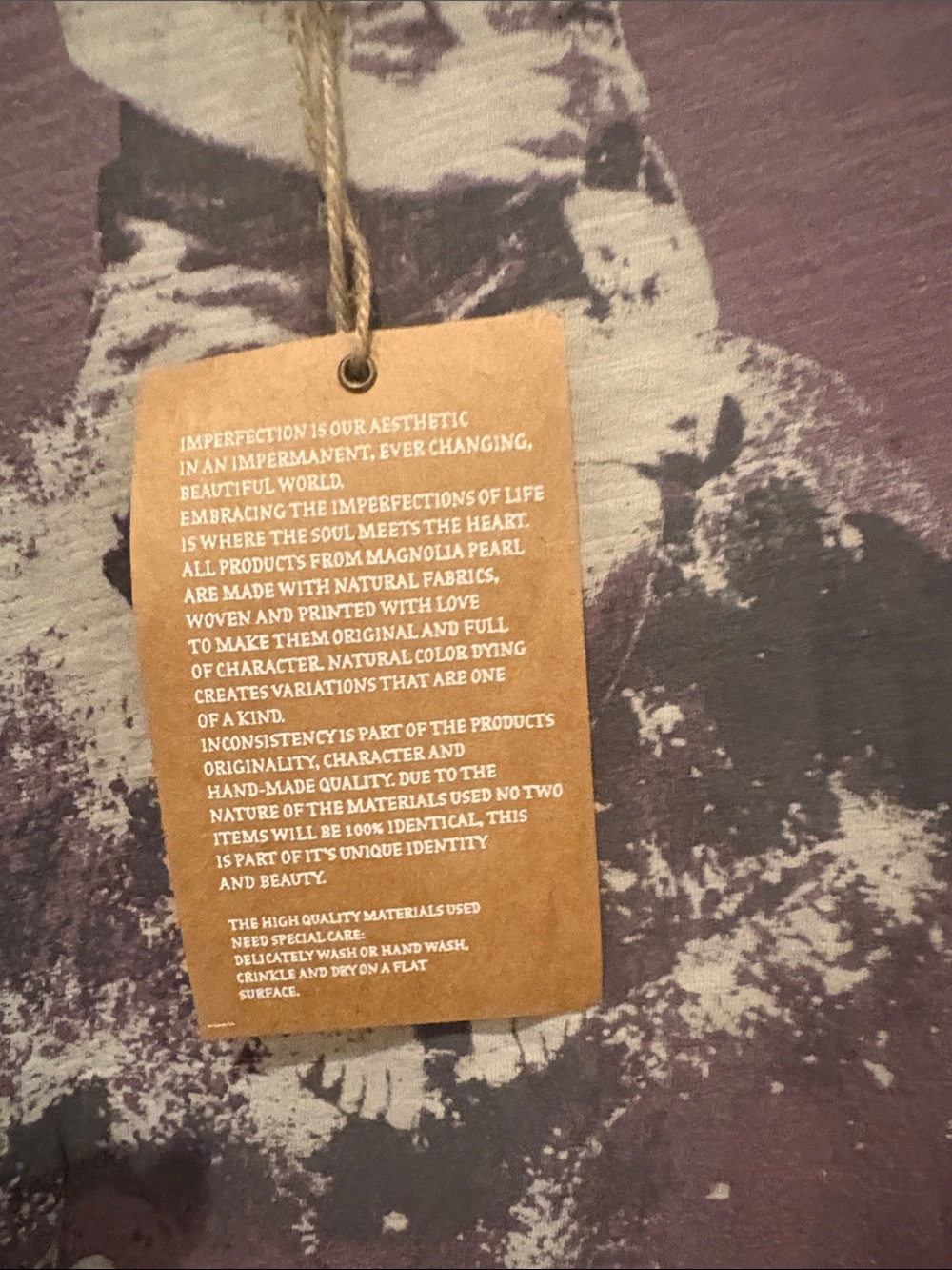Magnolia Pearl Lavender-Purple Graphic Tee with Orange Butterfly Accents - Picture 3 of 6